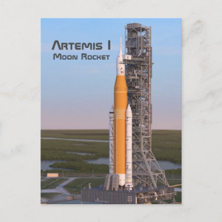 Artemis One Moon Rocket on Pad Postcard