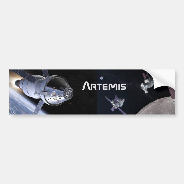 Artemis Orion SLS Moon Mission Bumper Sticker (Front)