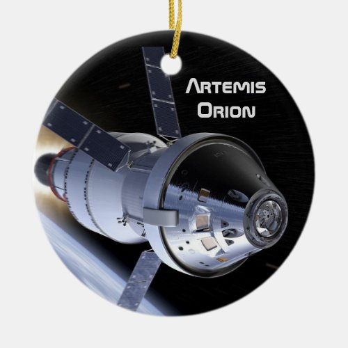 Artemis Orion SLS Moon Mission Ceramic Ornament