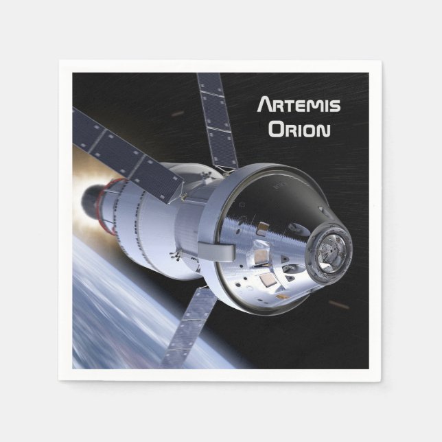 Artemis Orion SLS Moon Mission Napkins (Front)