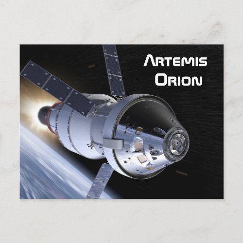 Artemis Orion SLS Moon Mission Postcard