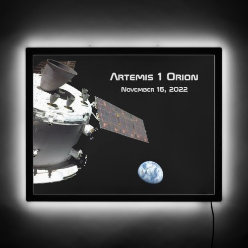 Artemis Orion Spacecraft Blue Marble LED Sign