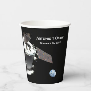 Artemis Orion Spacecraft Blue Marble Paper Cups