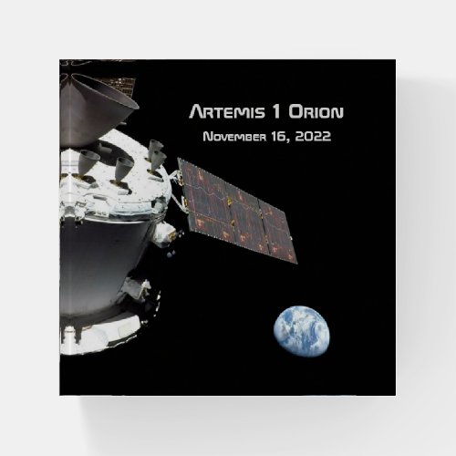 Artemis Orion Spacecraft Blue Marble Paperweight