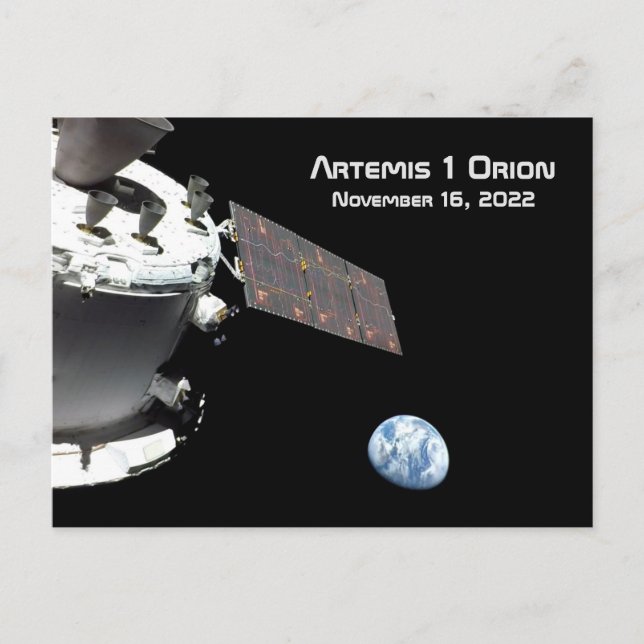 Artemis Orion Spacecraft Blue Marble Postcard (Front)