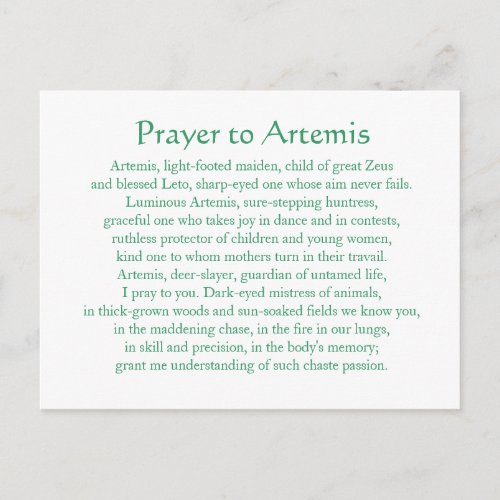 Artemis Postcard