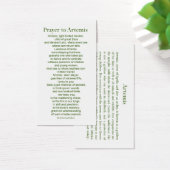 Artemis Prayer Card (Desk)