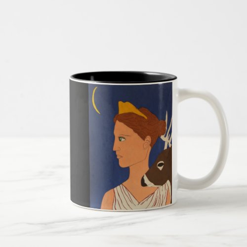 Artemis  The Moon Goddess Two_Tone Coffee Mug