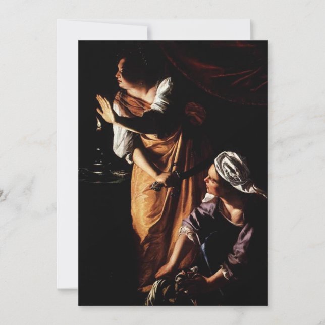 Artemisia Gentileschi - Judith and Her Maidservant Invitation (Front)
