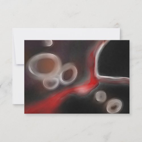 Arterial Motif Abstract Black White  Red Card