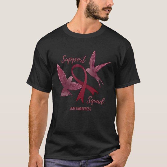 Arteriovenous Malformation AVM Awareness Support S T-Shirt (Front)