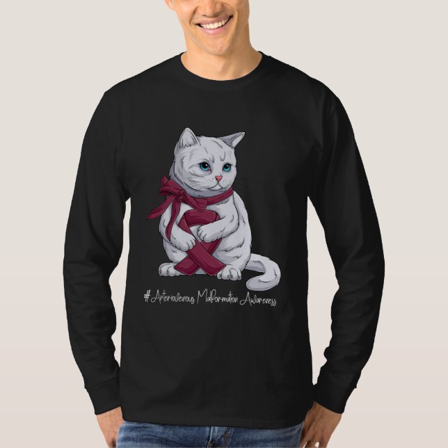Arteriovenous Malformation Awareness Month Burgund T-Shirt (Front)