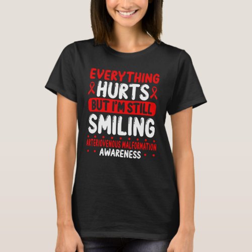 Arteriovenous Malformation Awareness Ribbon T_Shirt