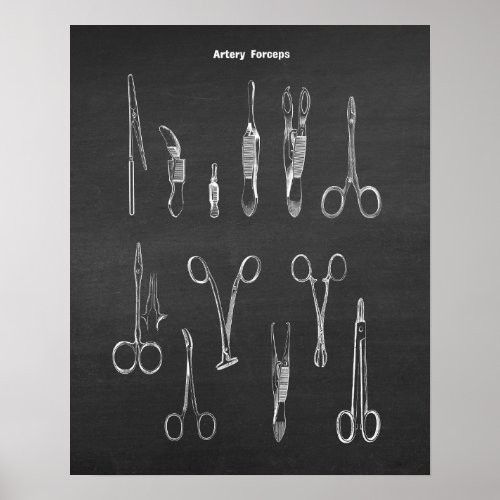 Artery Forceps Surgical Instruments Poster