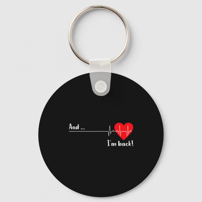 Artery Open, Heart Diseases Surgery Heartbeat  Keychain (Front)
