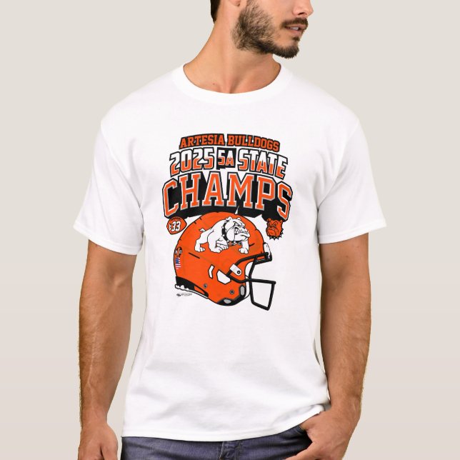 Artesia Bulldogs 2025 State Champs T-Shirt (Front)