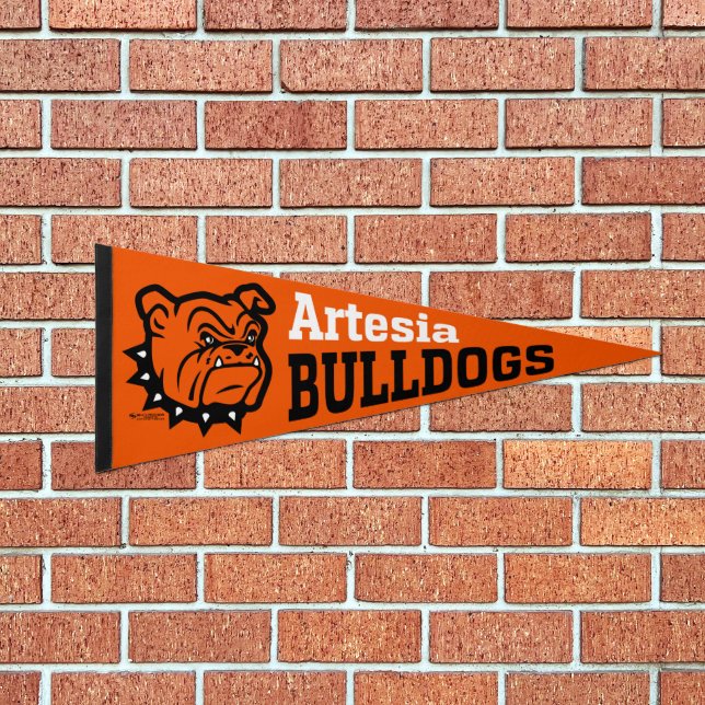 Artesia Bulldogs "Big Dog" Pennant Flag (Front)