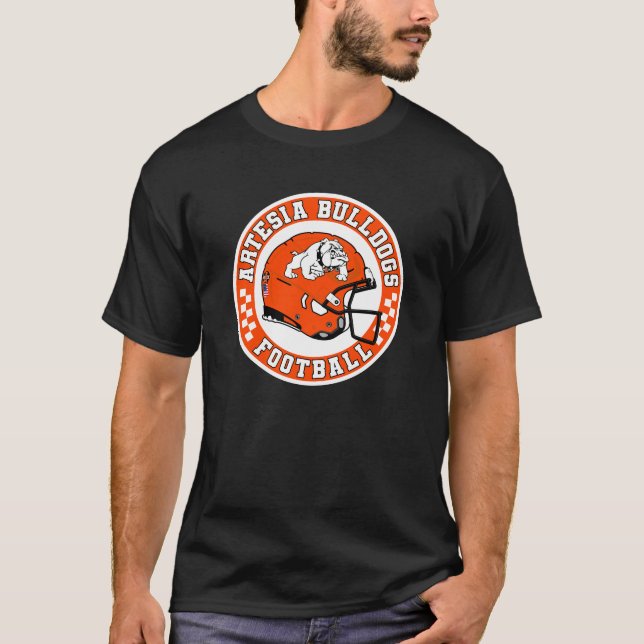 Artesia Bulldogs Football Roundel T-shirt (Front)