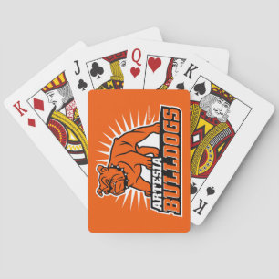 Artesia Bulldogs Logo Playing Cards