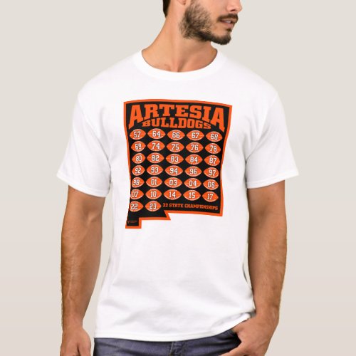 Artesia Bulldogs State Champs Football T_Shirt