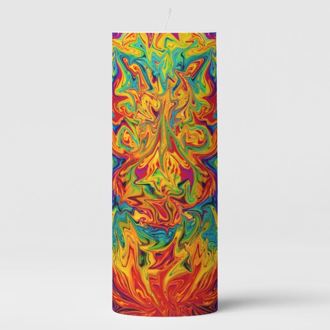 ARTFLOWS COLORS PILLAR CANDLE (Front)