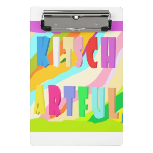 Artful bright colorful design big paint   mini clipboard