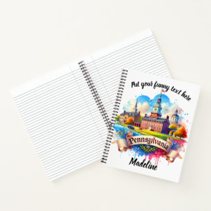 Artful depiction of Pennsylvania's history Notebook