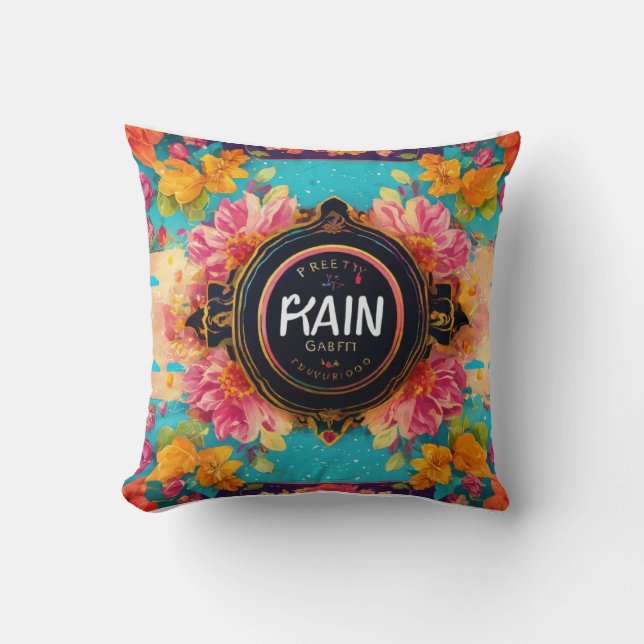 "Artful Elegance: Modern Print Pillow" Throw Pillow (Front)