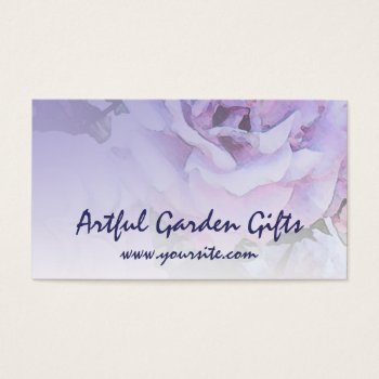 Artful Garden Gifts Lavender Rose Business Card by profilesincolor at Zazzle