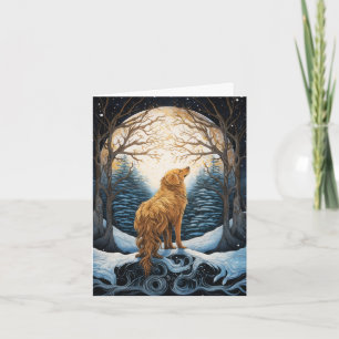 Artful Golden Christmas Card