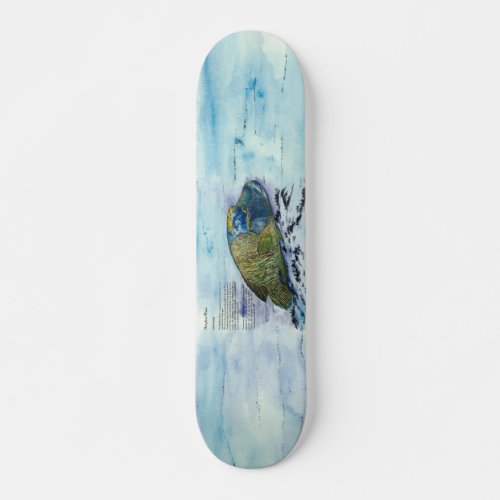 Artful Hand Painted Endangered Wrasse Skateboard
