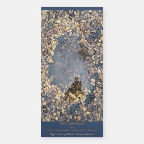 Artful Leafy Fall Reflection Magnetic Notepad