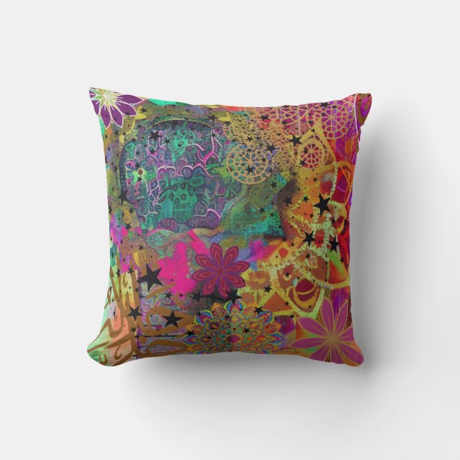 Artful Muslim Throw Pillow (Front)