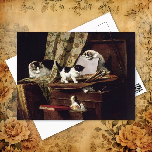 Artful Play Cats Henriette Ronner_Knip Postcard