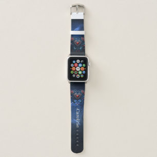 Artfully designed gothic heart apple watch band