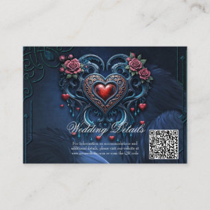 Artfully designed gothic heart  enclosure card