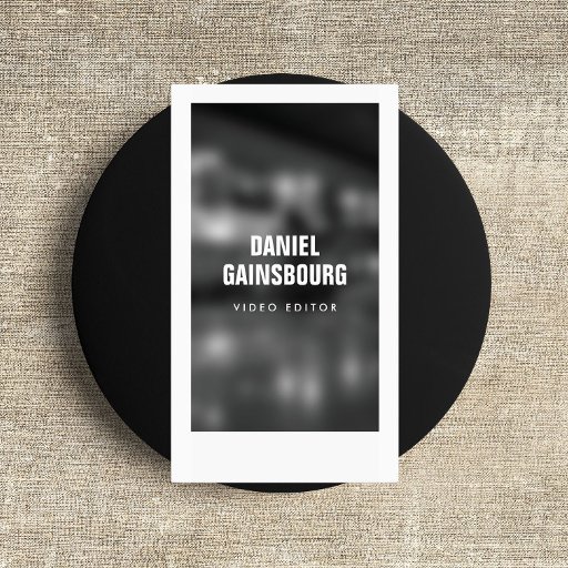 Customizable ART NOIR PHOTO Designer Business Card