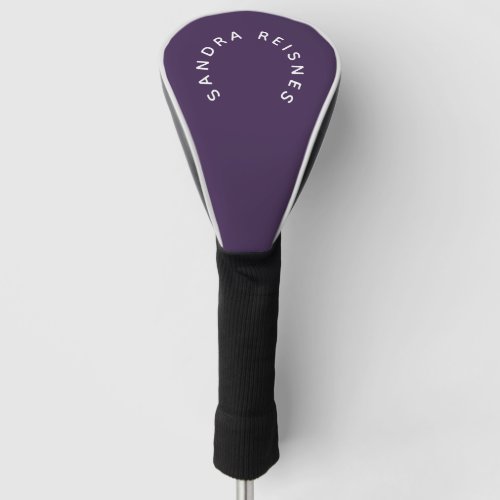 Artfully Personalized Purple Golf Head Cover