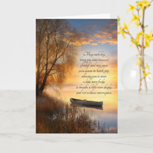 Arthiritis Canoe on the Lake Sentimental Get Well Card
