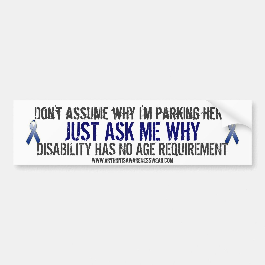 Arthritis Awareness bumper sticker Zazzle