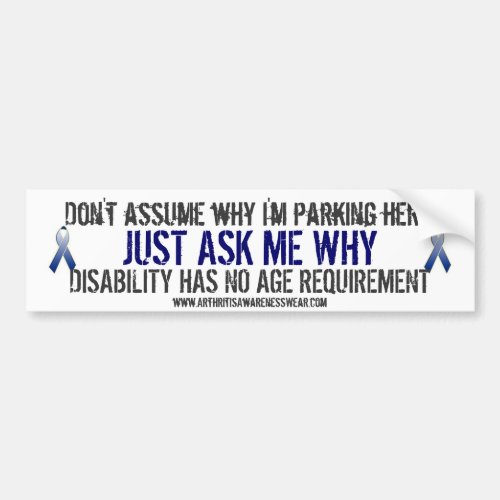 Arthritis Awareness bumper sticker