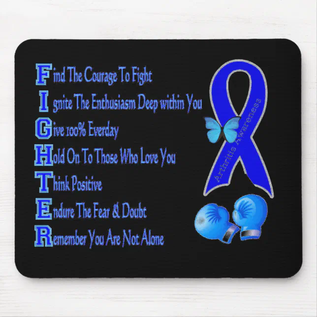 Arthritis Awareness Fighter Ribbon Mouse Pad Zazzle