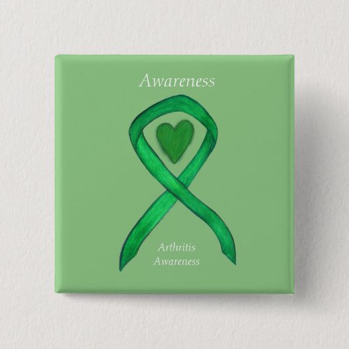 Arthritis Awareness Heart Ribbon Pins