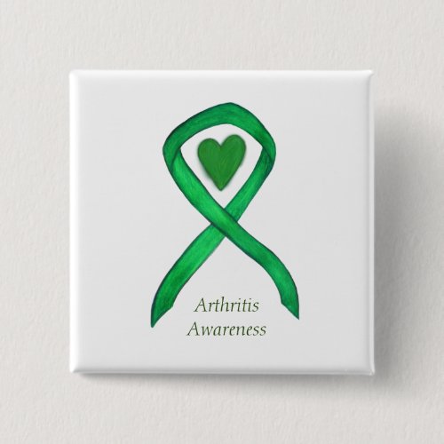 Arthritis Awareness Heart Ribbon Pins