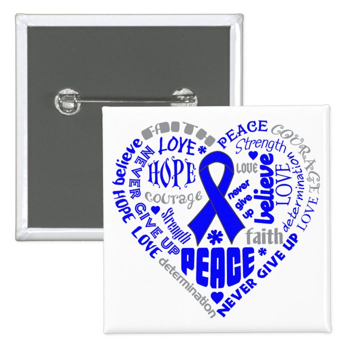 Arthritis Awareness Heart Words Buttons