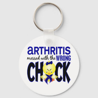 Arthritis Messed With The Wrong Chick Keychain