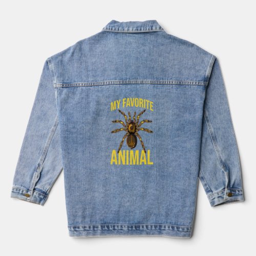 Arthropod Spider Lover Arachnid Tarantula Animal S Denim Jacket