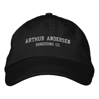 Arthur Andersen, Shredding Co. Embroidered Baseball Cap