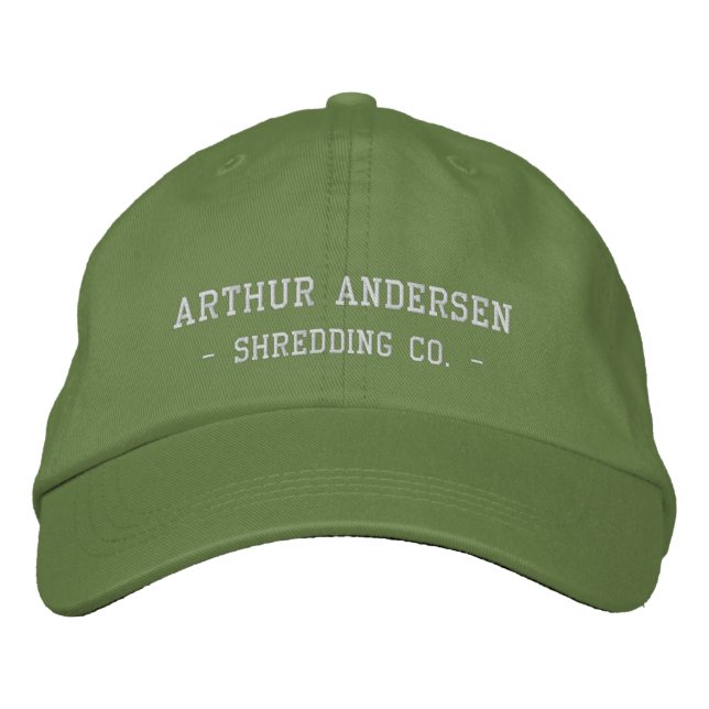 Arthur Andersen, - Shredding Co. - Embroidered Baseball Cap (Front)