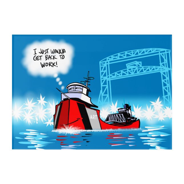 Arthur Anderson back to work Acrylic Print (Front)